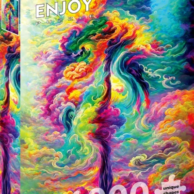 Ptit Loustic – Magasin de jeux et jouets à Saint-Étienne 3 Boîte du puzzle Enjoy All My Dreams de 1000 pièces avec composition abstraite multicolore