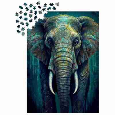 Ptit Loustic – Magasin de jeux et jouets à Saint-Étienne 2 Puzzle Enjoy Oriental Grandeur de 1000 pièces en cours d’assemblage avec pièces disposées autour