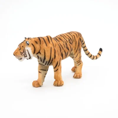 Figurine Tigre Papo de profil avec longue queue rayée