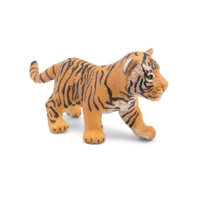 Figurine Bébé tigre Papo de profil en position de marche