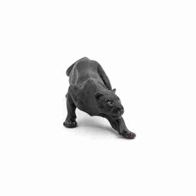 Figurine Panthère noire Papo vue de trois quarts en position de marche
