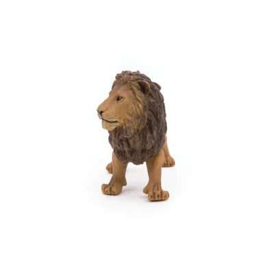 Ptit Loustic – Magasin de jeux et jouets à Saint-Étienne 4 Lion Papo 50040 vu de face avec sa crinière sculptée