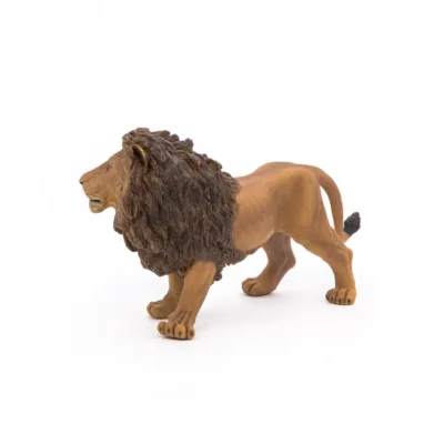 Figurine Lion Papo 50040 vue de profil avec sa silhouette fauve