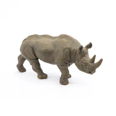 Ptit Loustic – Magasin de jeux et jouets à Saint-Étienne 1 Figurine Rhinocéros noir Papo 50066 vue de trois quarts