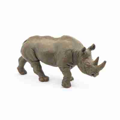 Figurine Rhinocéros noir Papo 50066 vue de trois quarts