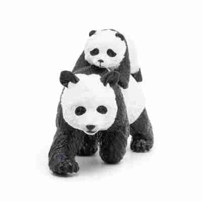 Panda et son bébé Papo 50071 vus de face