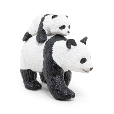Figurine Panda et son bébé Papo 50071 vue de trois quarts