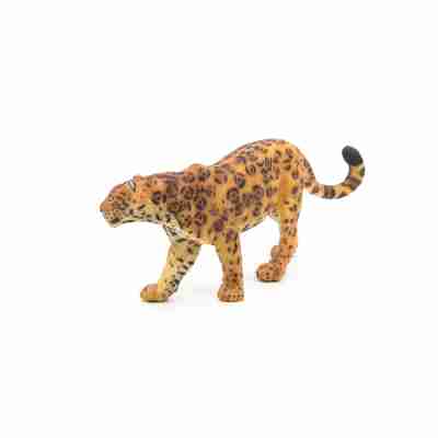 Jaguar Papo 50094 de profil avec pelage tacheté et queue annelée