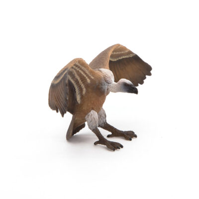 Figurine Vautour Papo 50168 vue de trois quarts avec bec crochu et ailes ouvertes