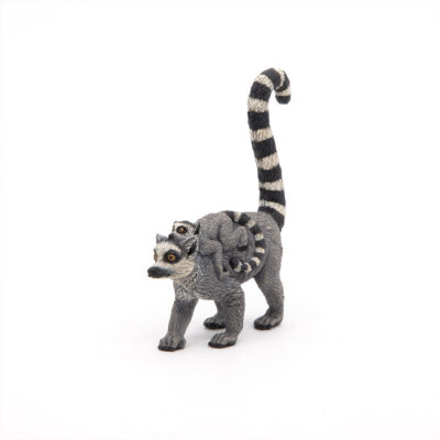 Figurine Lémurien et son bébé Papo 50173 avec petit accroché sur le dos