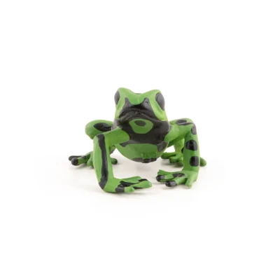 Grenouille équatoriale verte Papo vue de face avec pattes déployées