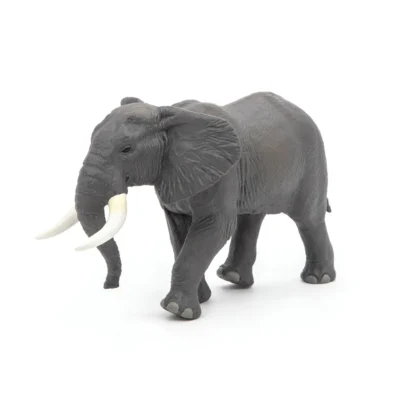 Figurine Papo d’éléphant d’Afrique vue de profil en position de marche