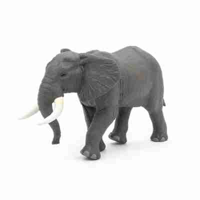 Figurine Papo d’éléphant d’Afrique vue de profil en position de marche