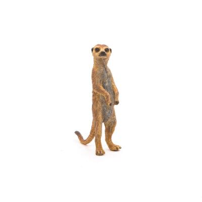 Ptit Loustic – Magasin de jeux et jouets à Saint-Étienne 11 Figurine Suricate debout Papo 50206 en posture de sentinelle vue de face