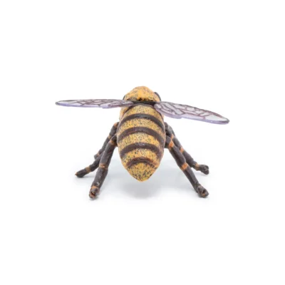 Figurine Abeille Papo vue de dos avec abdomen rayé et ailes translucides déployées