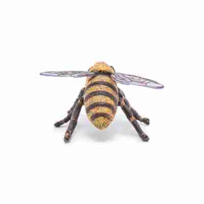 Figurine Abeille Papo vue de dos avec abdomen rayé et ailes translucides déployées