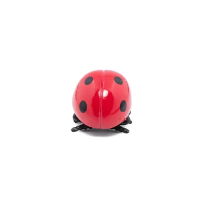 Figurine Coccinelle Papo vue de dos montrant ses élytres rouges à points noirs