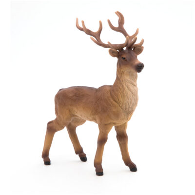 Ptit Loustic – Magasin de jeux et jouets à Saint-Étienne 1 Figurine Cerf Papo 53008 avec grands bois ramifiés vue de face