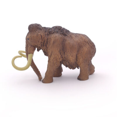 Figurine Mammouth laineux Papo vue de profil gauche montrant son pelage sculpté