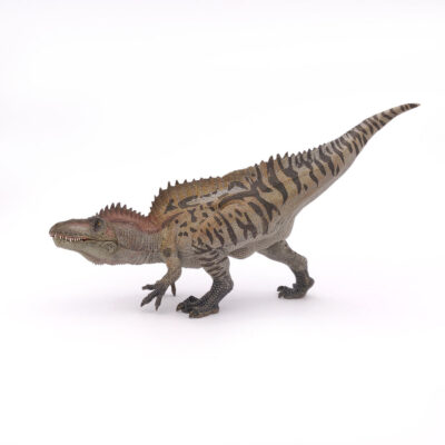 Acrocanthosaurus Papo 55062 avec peau texturée, motifs du corps et épines dorsales détaillées