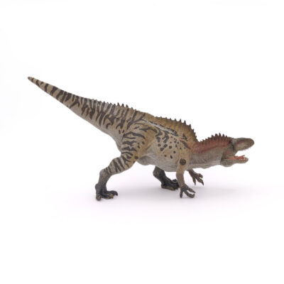 Figurine dinosaure Acrocanthosaurus Papo 55062 vue de profil avec longue queue et crête dorsale