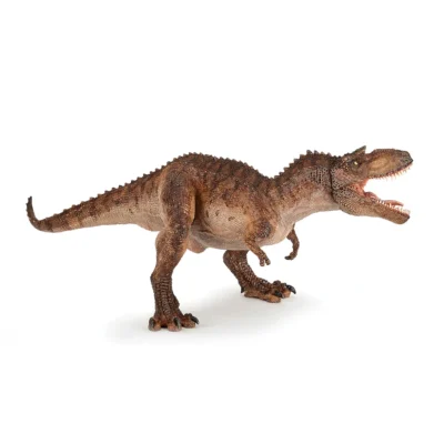 Figurine Gorgosaurus Papo 55074 dinosaure carnivore brun avec mâchoire articulée ouverte