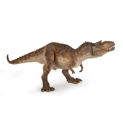 Figurine dinosaure Gorgosaurus Papo 55074 de profil avec mâchoire fermée