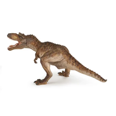 Gorgosaurus Papo 55074 vu de trois quarts arrière avec peau texturée et longue queue