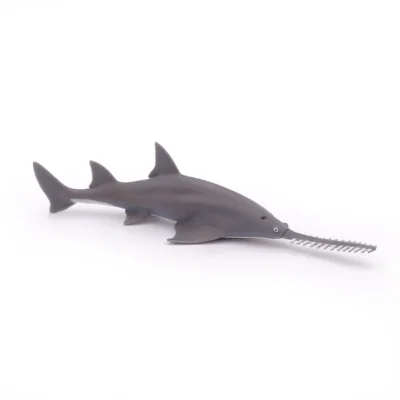 Figurine Poisson-scie Papo 56027 grise avec long rostre bordé de dents
