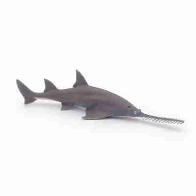 Figurine Poisson-scie Papo 56027 grise avec long rostre bordé de dents