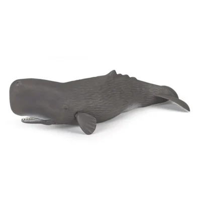 Figurine Cachalot Papo 56036 avec tête massive, corps sombre et peau texturée