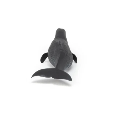 Figurine Cachalot Papo vue de dos avec corps texturé et large nageoire caudale