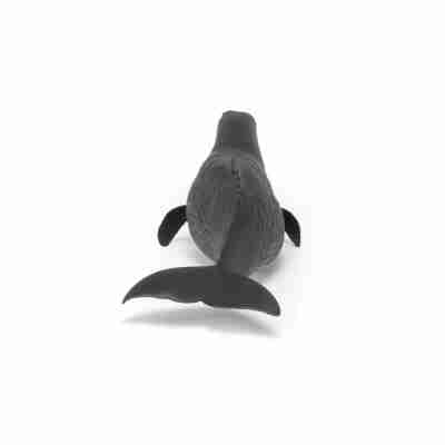 Figurine Cachalot Papo vue de dos avec corps texturé et large nageoire caudale