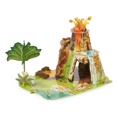 Décor La terre des dinosaures Papo 60600 avec volcan, grotte et végétation préhistorique