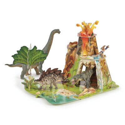 La terre des dinosaures Papo 60600 mise en scène avec plusieurs figurines de dinosaures