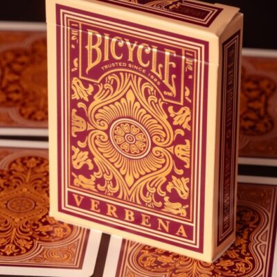 Étui Bicycle Verbena et cartes aux motifs pourpres et dorés