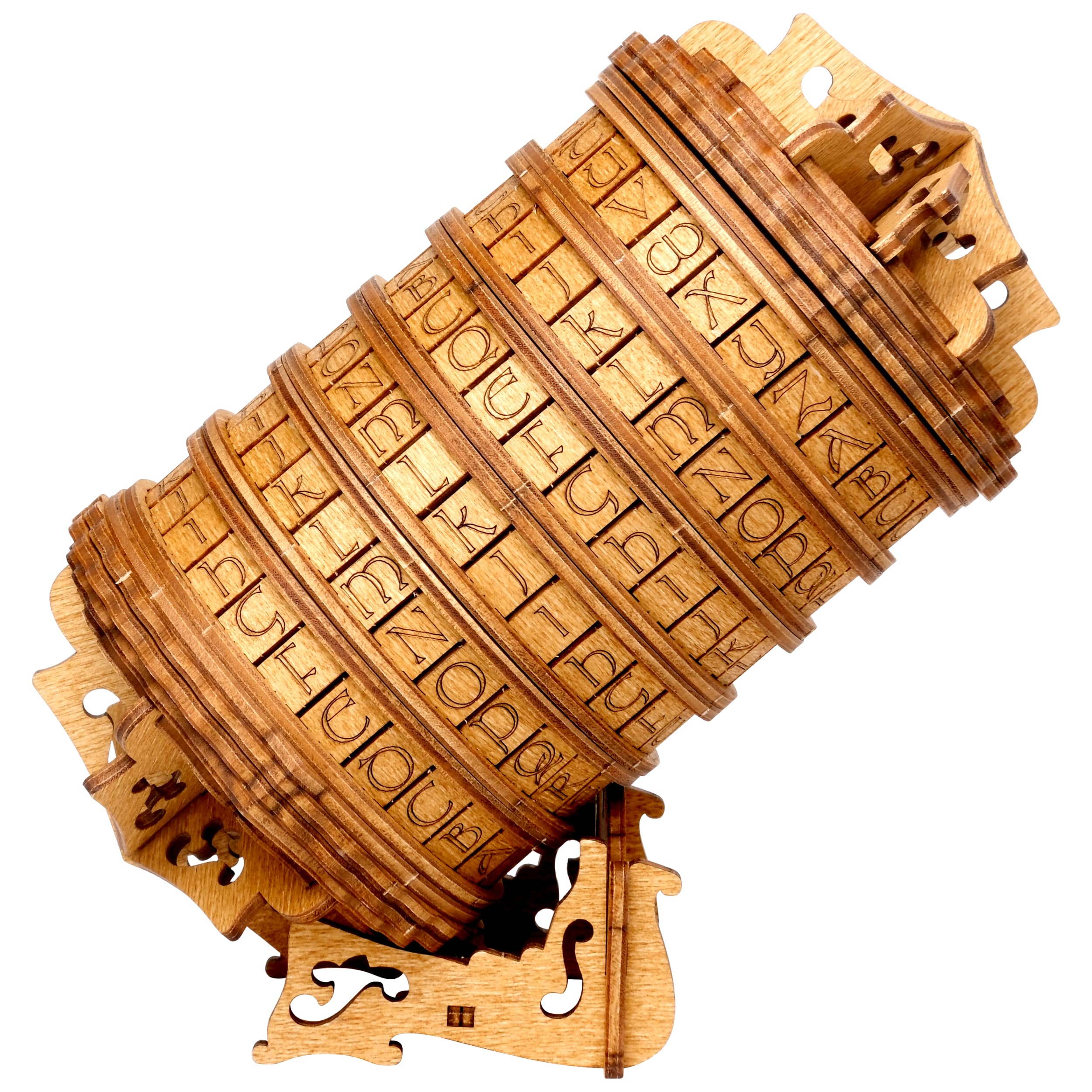 Escape Box – Cryptex 1 Cryptex Escape Welt en bois avec ses anneaux gravés de symboles
