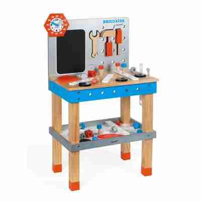 Établi magnétique géant Brico'Kids Janod avec outils et accessoires de bricolage