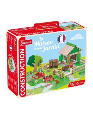 Valisette La maison et son jardin Jeujura 8080 avec jeu de construction de 130 pièces