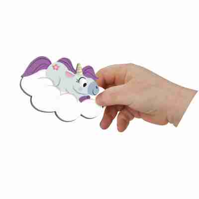 Magnet licorne sur un nuage du jeu Magnéti'stories Janod adapté aux petites mains