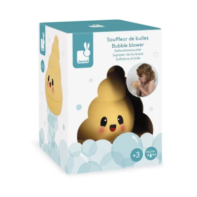 Boîte du Souffleur de bulles Bullix Janod avec illustration du jouet de bain