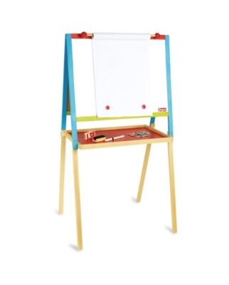 Face blanche magnétique du tableau Jeujura avec rouleau de papier et deux magnets