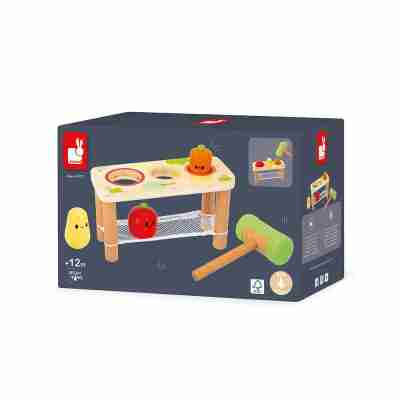 Boîte du jeu d’éveil Tap Tap Légumes Janod J03309 dès 12 mois